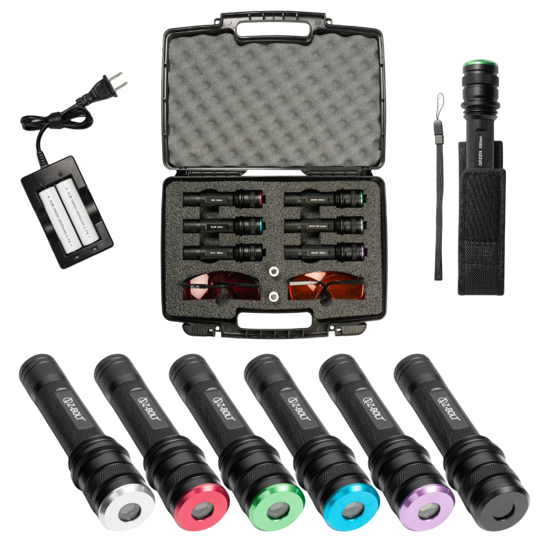 6x Color LED - Forensic Light Source Kit – Z-BOLT® Electro-Optics