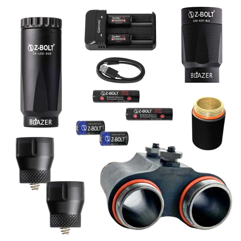 DUAL Body LED Light & LED IR Illuminator - BUNDLE! (IP65)