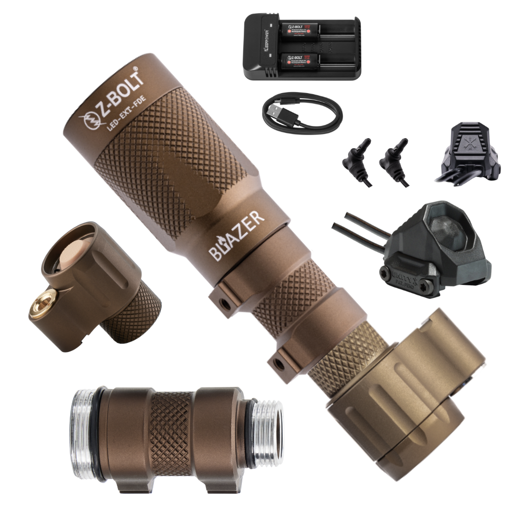 LED Weapon Light, Tailcap & Switch for VIS Laser - BUNDLE!