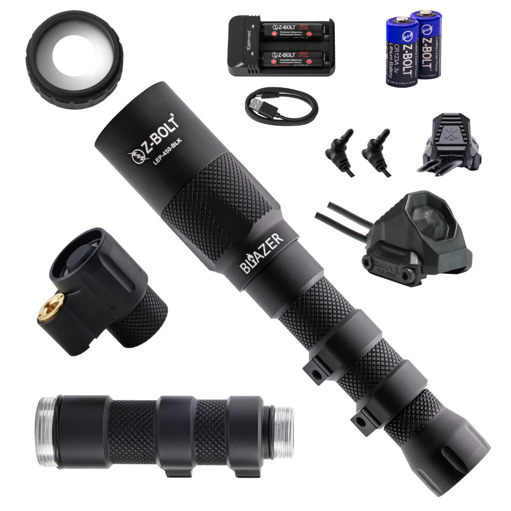 LEP Weapon Light, Tailcap & Switch for VIS Laser - BUNDLE!