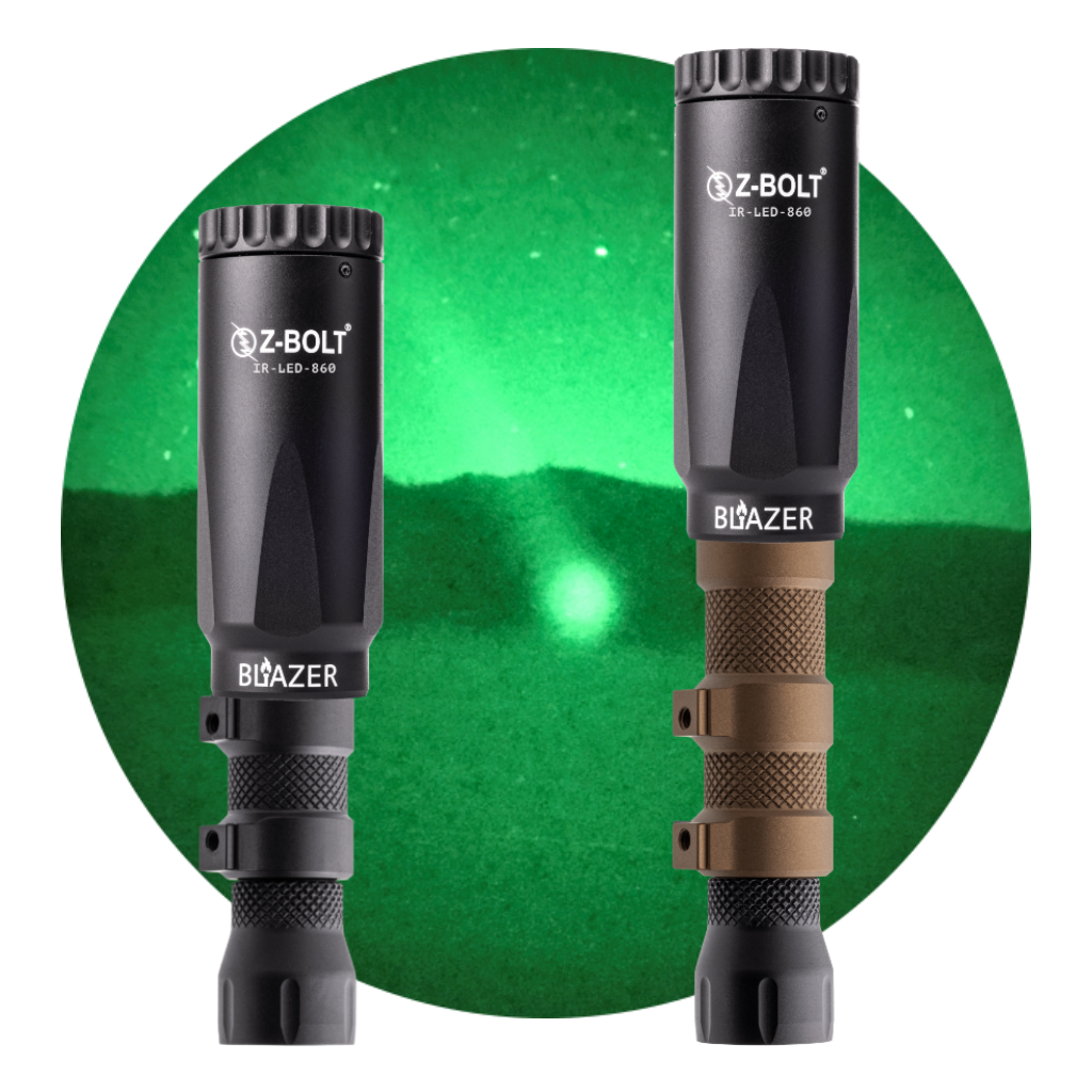 LED IR Illuminators - Rifle Mounted, Scout 18350 & 18650
