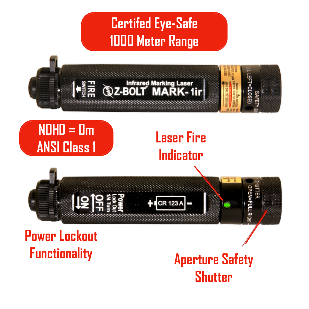 Infrared Dot Laser, ANSI Class 1, 1000m Range