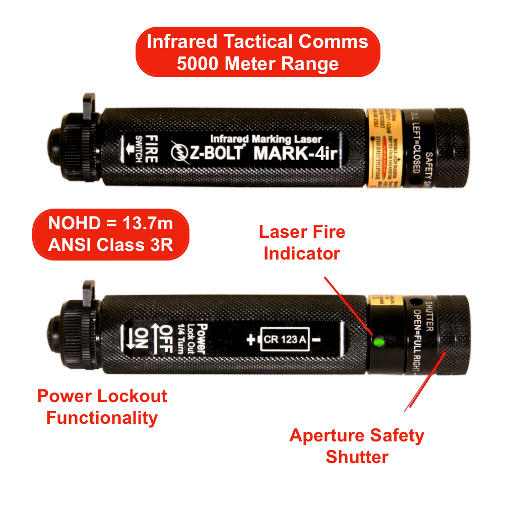 Infrared Dot Laser, ANSI Class 3R, 5000m Range