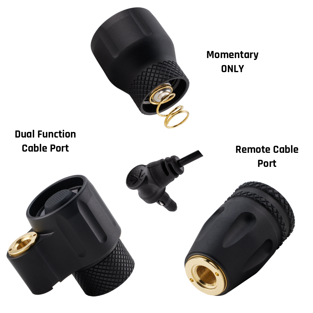BUNDLE!  3x Tailcaps! Dual Function; Remote Cable Port; Momentary ONLY Button
