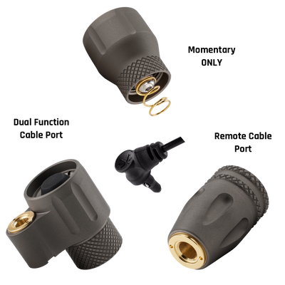 BUNDLE!  3x Tailcaps! Dual Function; Remote Cable Port; Momentary ONLY Button