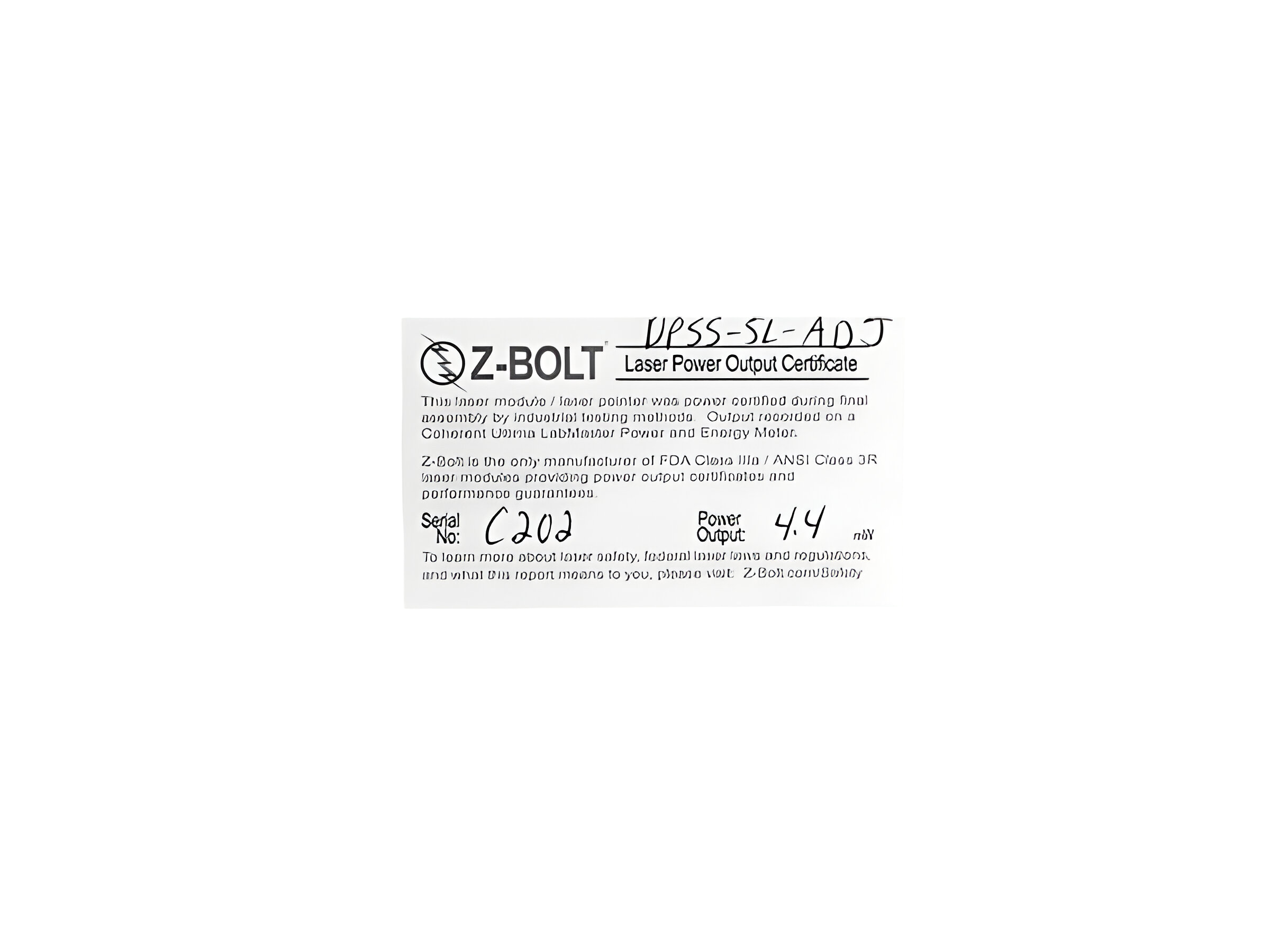 5mW Adjustable Line Laser, 12 mm – Z-BOLT® Electro-Optics