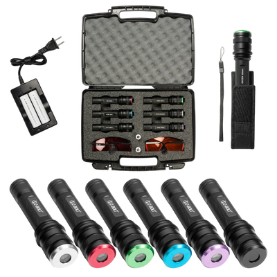 6x Color LED - Forensic Light Source Kit