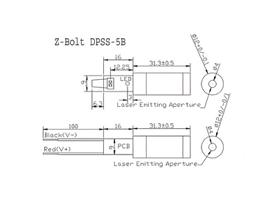 5mW Dot Laser, 12 mm