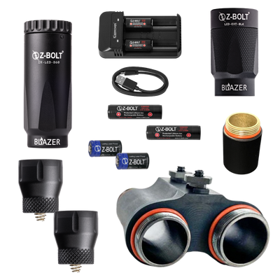 DUAL Body LED & IR Illuminator & NYLON WRAPS - BUNDLE!
