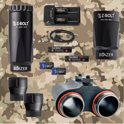 DUAL Body LED & IR Illuminator & NYLON WRAPS - BUNDLE!