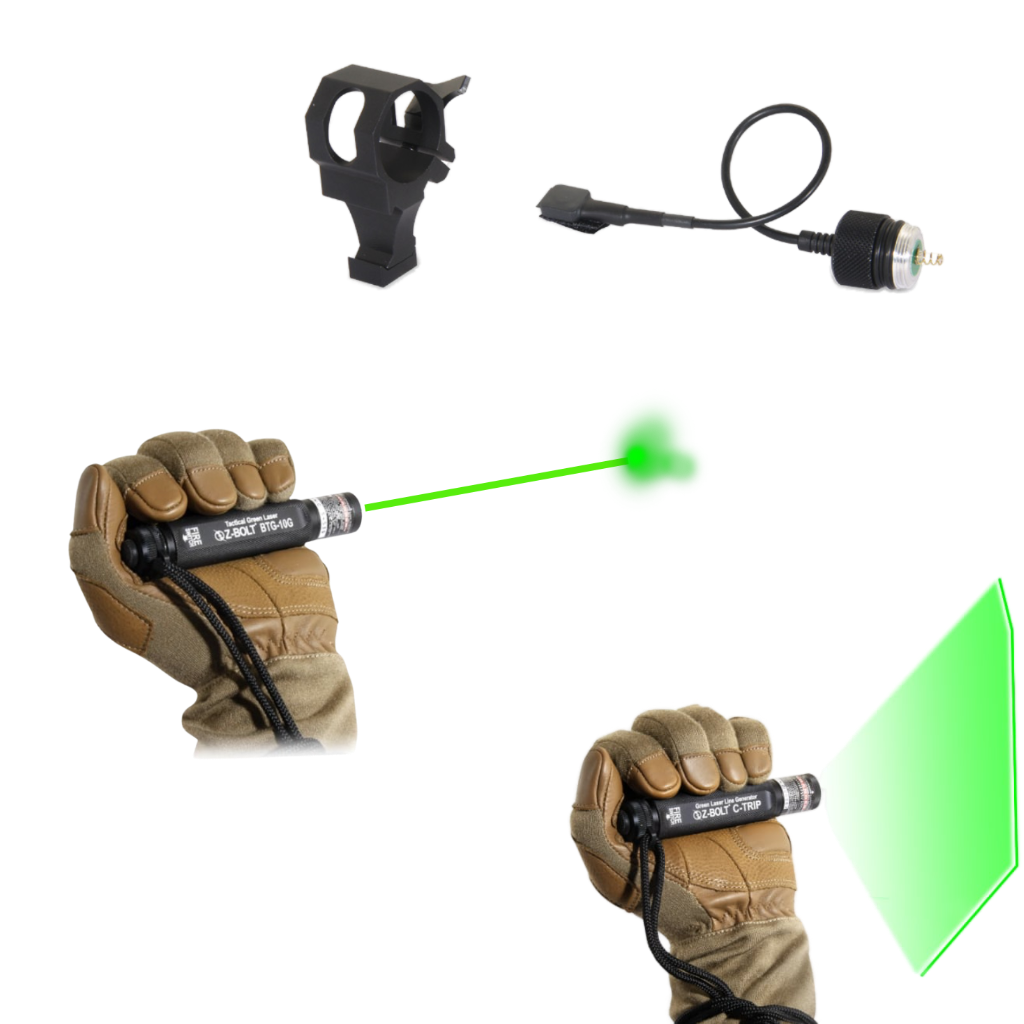 1 pc Green Dot & 1 pc Green Line Laser with Weapons Mounting Hardware