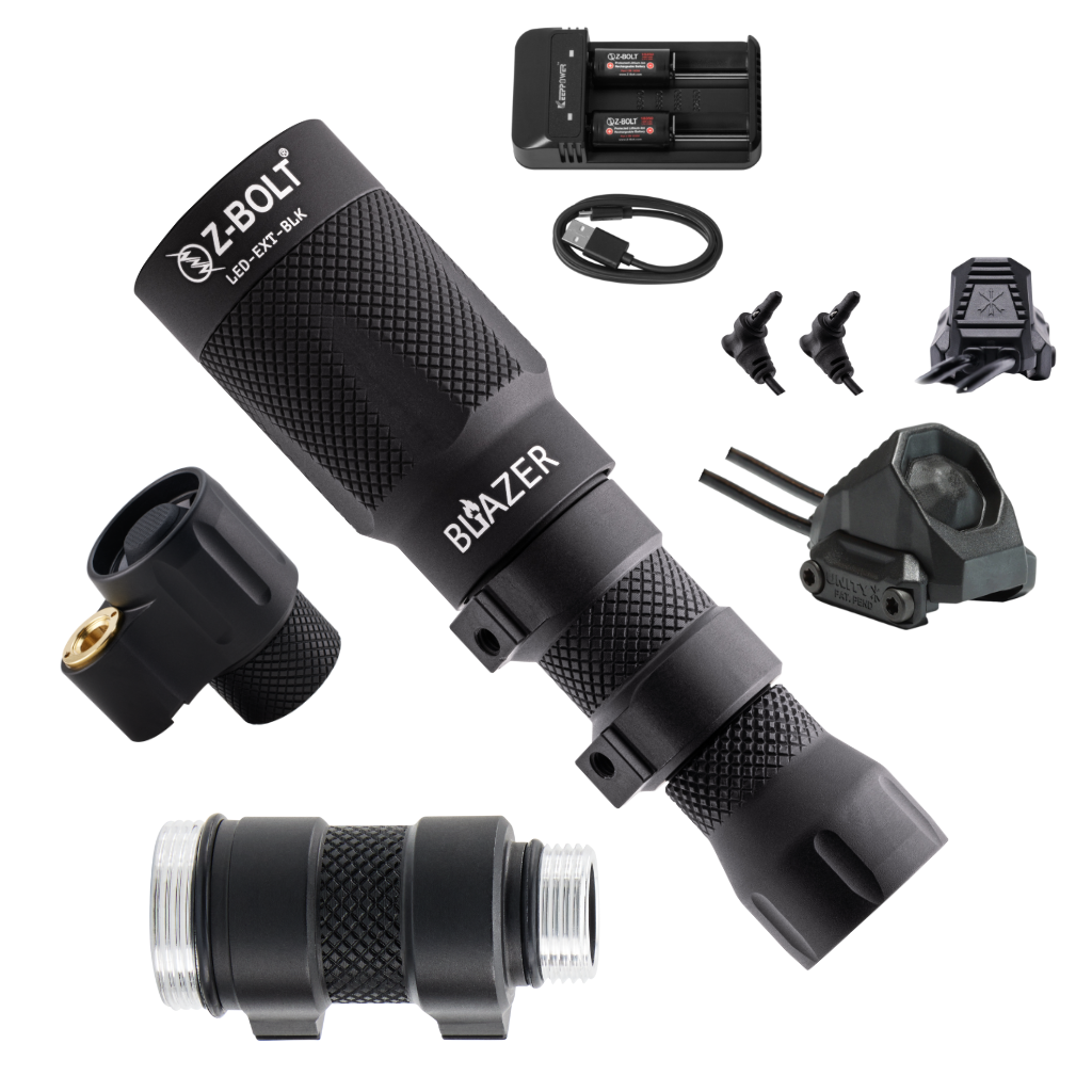 LED Weapon Light, Tailcap & Switch for Standalone VIS Laser - BUNDLE!