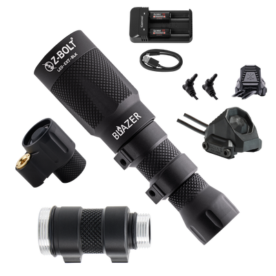 LED Weapon Light, Tailcap & Switch for Standalone VIS Laser - BUNDLE!