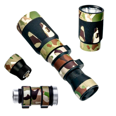 18350 LED Rifle Mounted Light,  Pre-Installed Nylon Wraps, 6x Patterns (Black)