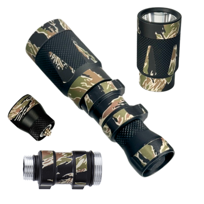 18350 LED Rifle Mounted Light,  Pre-Installed Nylon Wraps, 6x Patterns (Black)