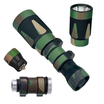 18350 LED Rifle Mounted Light,  Pre-Installed Nylon Wraps, 6x Patterns (Black)