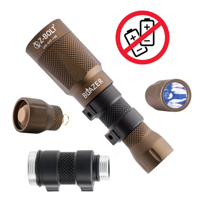 18350 LED Rifle Mounted Light - 6x Anodized Colors