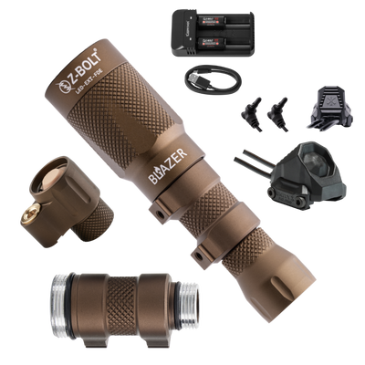 LED Weapon Light, Tailcap & Switch for Standalone VIS Laser - BUNDLE!