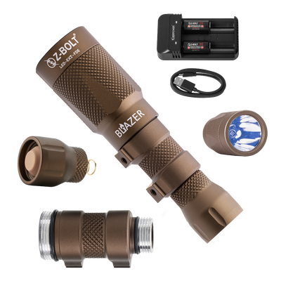 18350 LED Rifle Mounted Light - 6x Anodized Colors