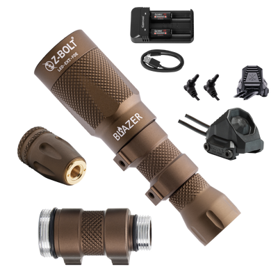 LED Weapon Light, Tailcap & Switch for Standalone VIS Laser - BUNDLE!