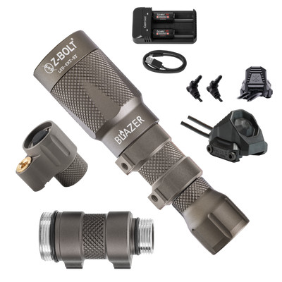LED Weapon Light, Tailcap & Switch for Standalone VIS Laser - BUNDLE!
