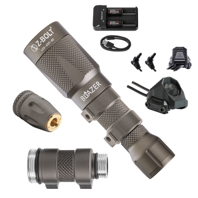 LED Weapon Light, Tailcap & Switch for Standalone VIS Laser - BUNDLE!