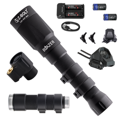 LED Weapon Light, Tailcap & Switch for Standalone VIS Laser - BUNDLE!