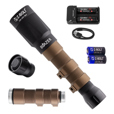 18650 LED Rifle Mounted Light - 6x Anodized Colors