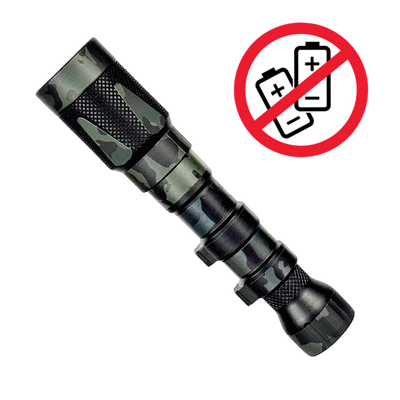 18650 LED Rifle Mounted Light,  Pre-Installed Nylon Wraps, 6x Patterns (Black)