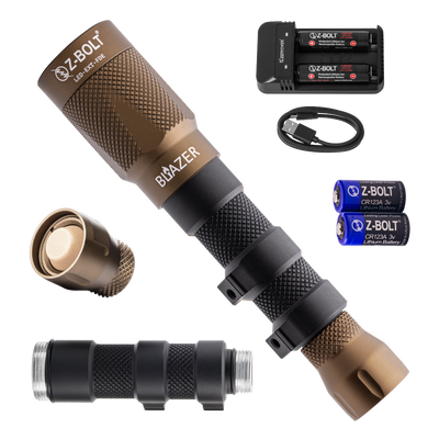 18650 LED Rifle Mounted Light - 6x Anodized Colors