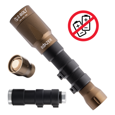 18650 LED Rifle Mounted Light - 6x Anodized Colors