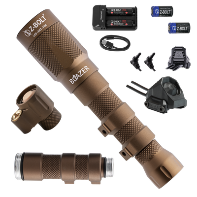 LED Weapon Light, Tailcap & Switch for Standalone VIS Laser - BUNDLE!
