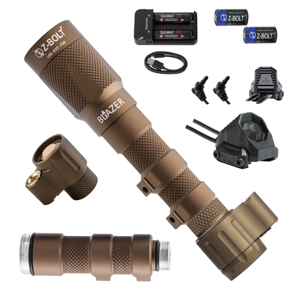 LED Weapon Light, Tailcap & Switch for VIS Laser - BUNDLE!