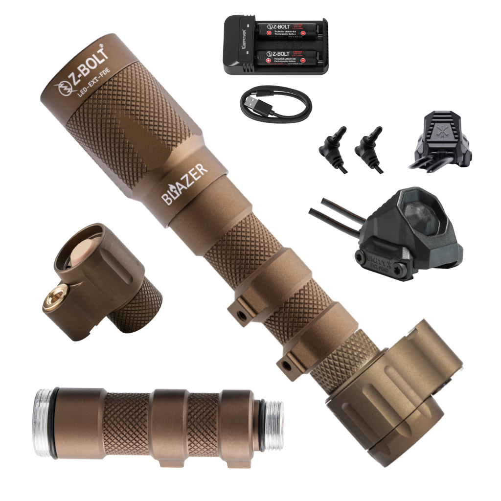 LED Weapon Light, Tailcap & Switch for VIS Laser - BUNDLE!