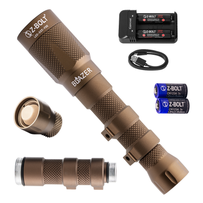 18650 LED Rifle Mounted Light - 6x Anodized Colors