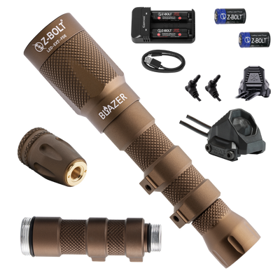 LED Weapon Light, Tailcap & Switch for Standalone VIS Laser - BUNDLE!