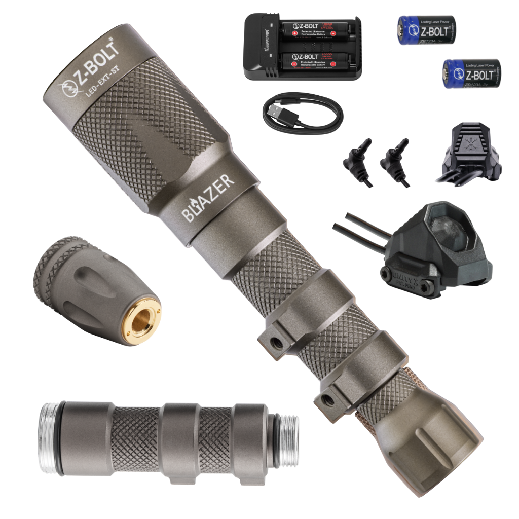 LED Weapon Light, Tailcap & Switch for Standalone VIS Laser - BUNDLE!