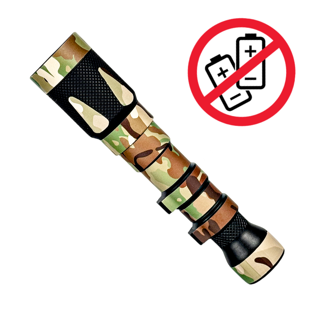 18650 LED Rifle Mounted Light,  Pre-Installed Nylon Wraps, 6x Patterns (Black)