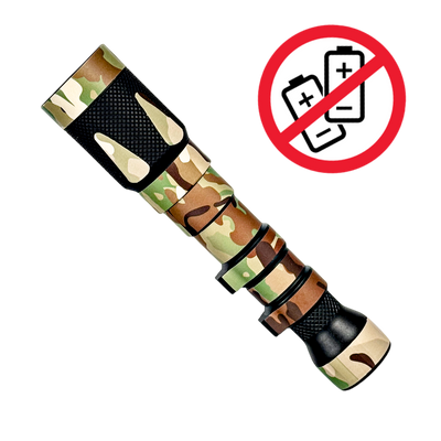 18650 LED Rifle Mounted Light,  Pre-Installed Nylon Wraps, 6x Patterns (Black)