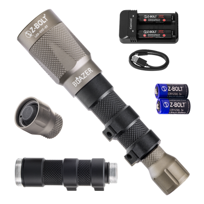 18650 LED Rifle Mounted Light - 6x Anodized Colors