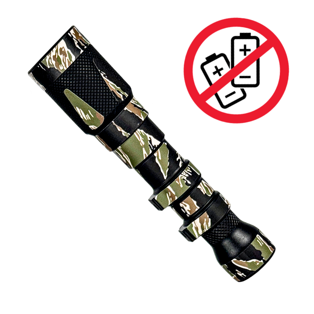 18650 LED Rifle Mounted Light,  Pre-Installed Nylon Wraps, 6x Patterns (Black)