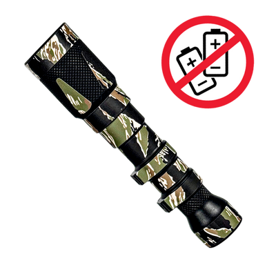 18650 LED Rifle Mounted Light,  Pre-Installed Nylon Wraps, 6x Patterns (Black)