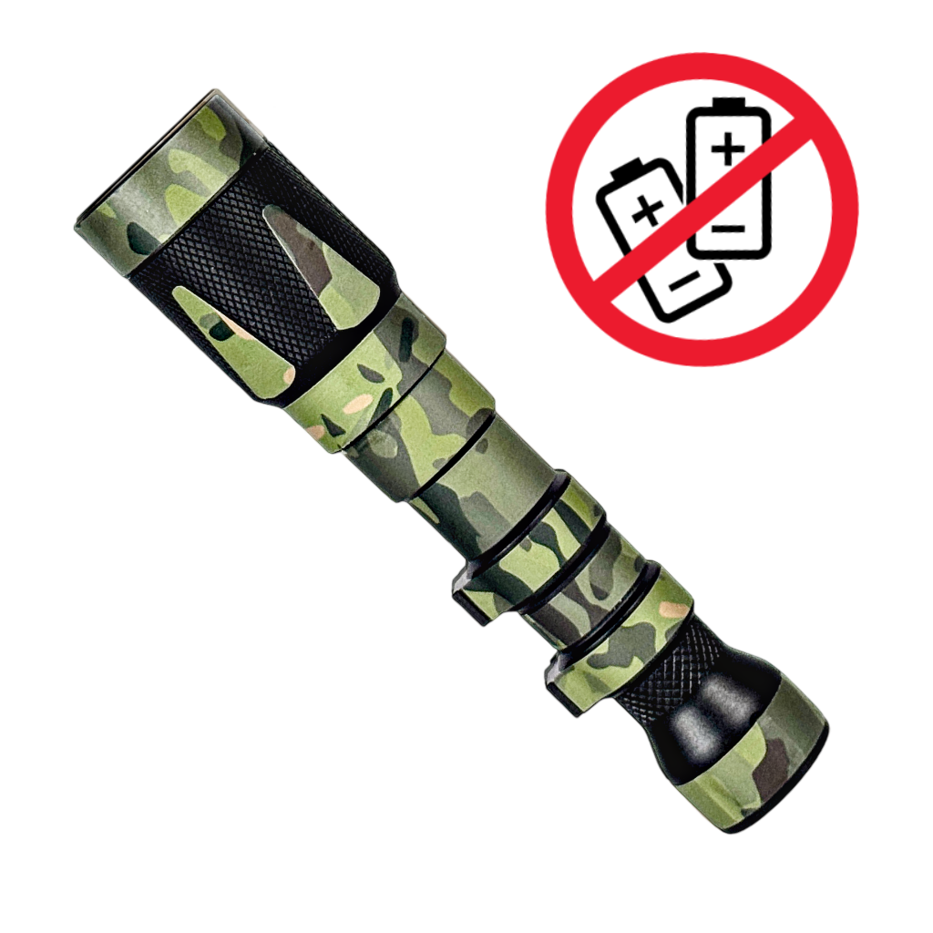 18650 LED Rifle Mounted Light,  Pre-Installed Nylon Wraps, 6x Patterns (Black)