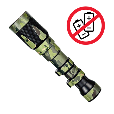 18650 LED Rifle Mounted Light,  Pre-Installed Nylon Wraps, 6x Patterns (Black)