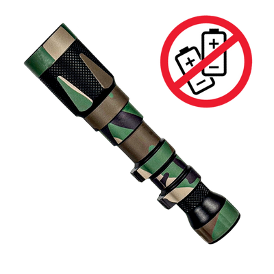 18650 LED Rifle Mounted Light,  Pre-Installed Nylon Wraps, 6x Patterns (Black)