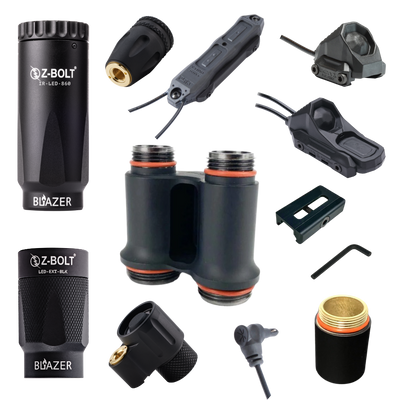 DUAL Body LED & IR Illuminator & NYLON WRAPS - BUNDLE!
