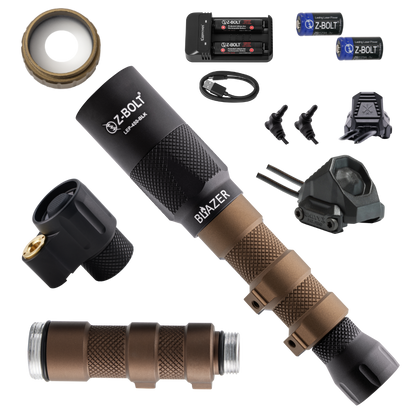 LEP Weapon Light, Tailcap & Switch for VIS Laser - BUNDLE!