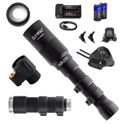 LEP Weapon Light, Tailcap & Switch for VIS Laser - BUNDLE!