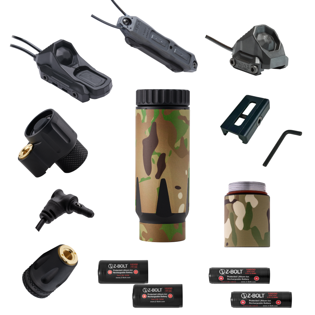 DUAL Body LED & IR Illuminator & NYLON WRAPS - BUNDLE!