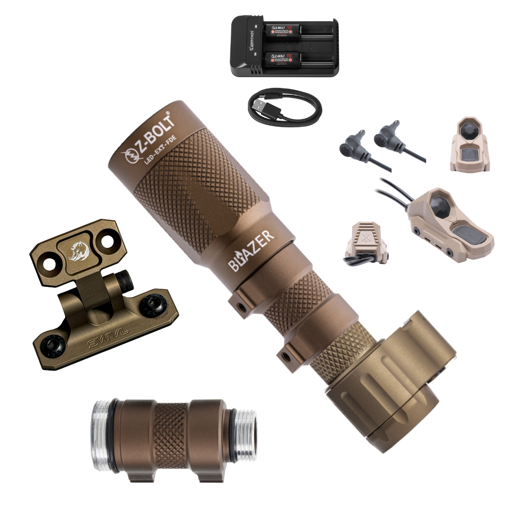 LED Weapon Light, SWVL Mount, Tailcap & Switch for MFAL/LAM - BUNDLE!